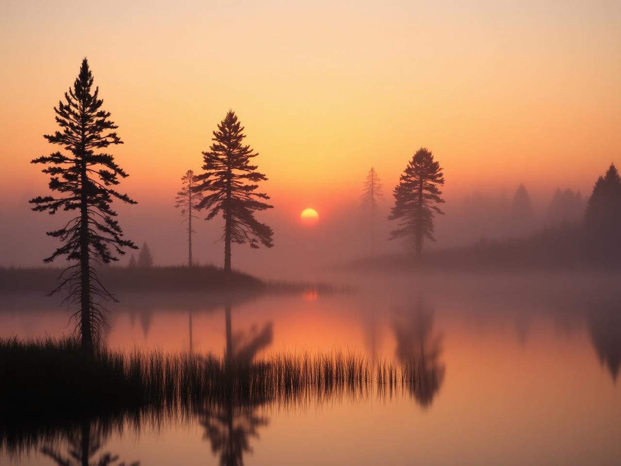 Sonnenaufgang am See